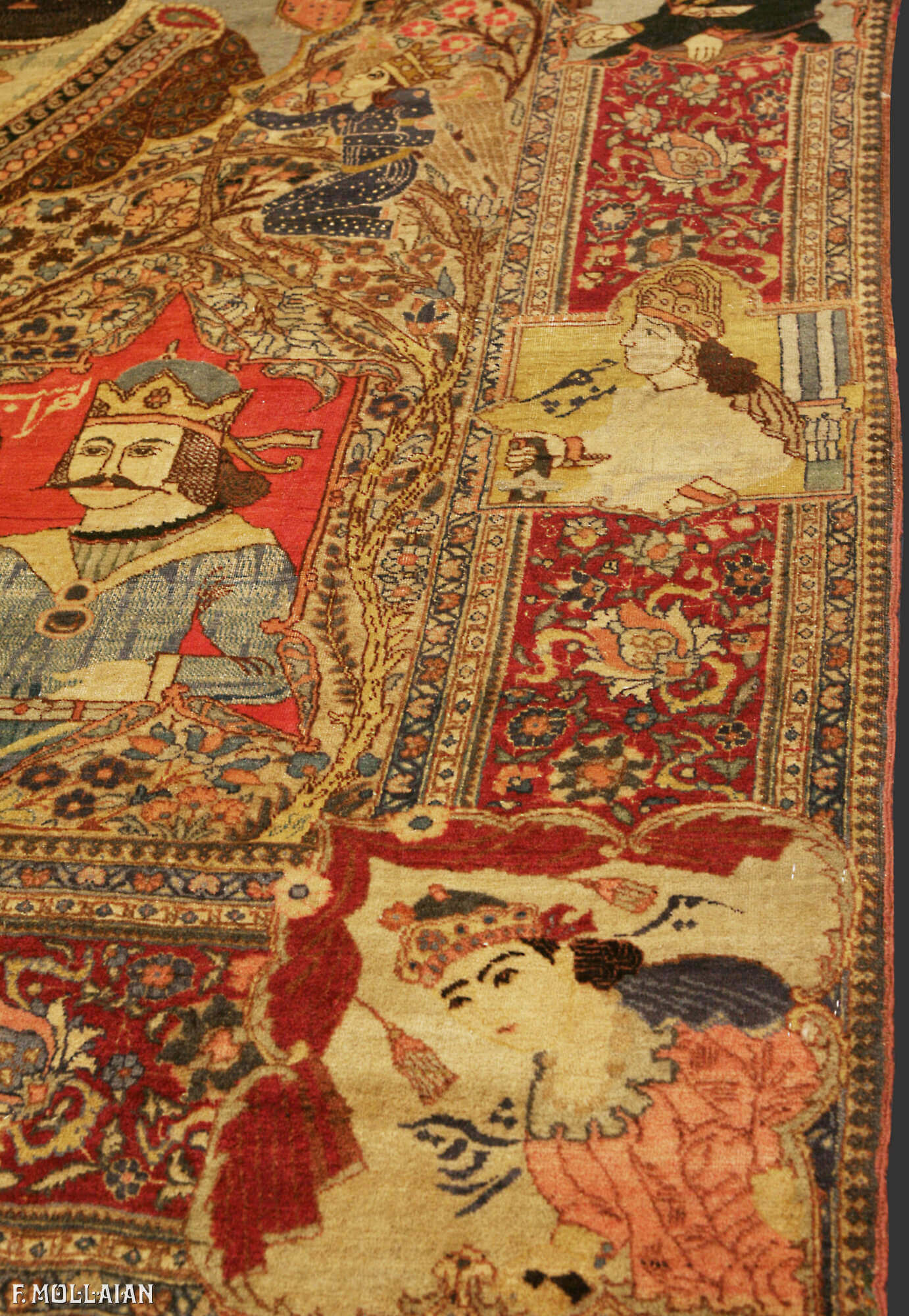 Antique Pictorial Persian Tabriz Rug n°:20982783